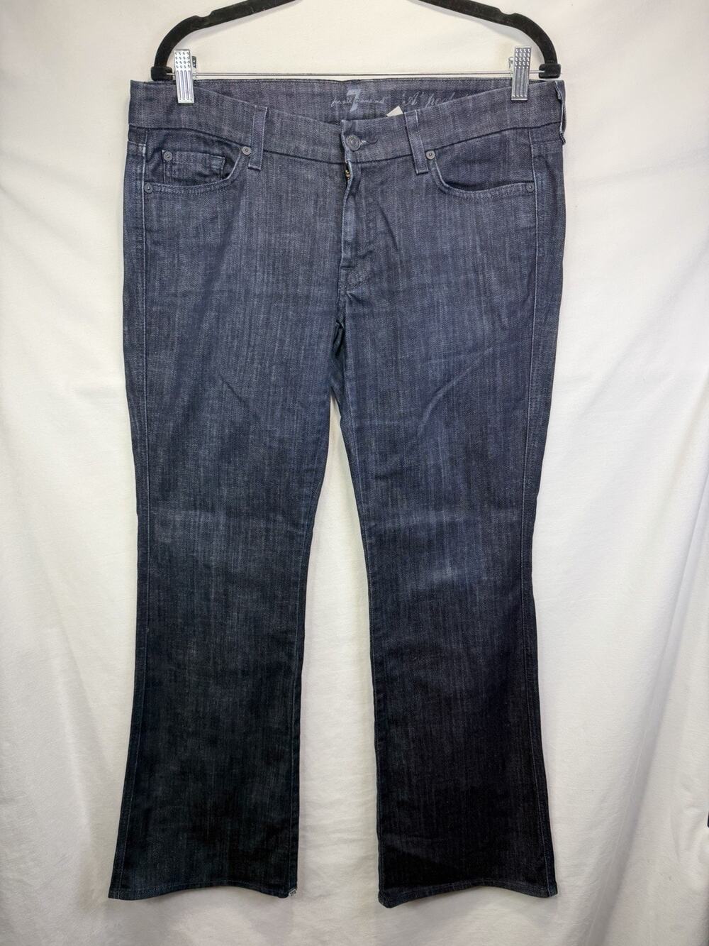 7 Seven For All Mankind THE LEXIE Petite Women's 35x31 A Pocket Flare Blue Jeans